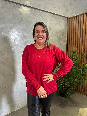 Blusa com Gola Redonda e Mangas de Cava Quadrada - BIAMAR 10945