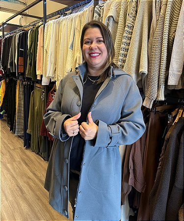 Casaco em Ponto Roma com Capuz - VANEWS 14303