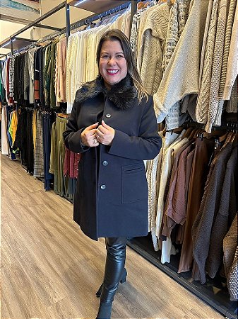 Casaco em Ponto Roma com Gola Removível - VANEWS 15313