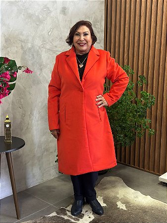 Casaco Alongado com Gola Removível em Pele Fake - ALPELO 10946