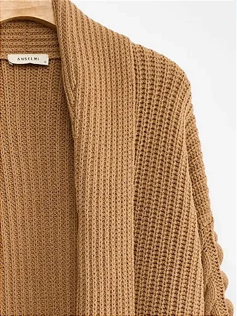 Casaco em Tricot com Tranças nas Mangas - AMBICIONE 12309