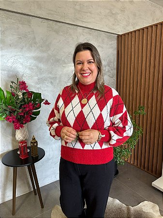 Blusa em Padronagem Losango - BIAMAR 11493