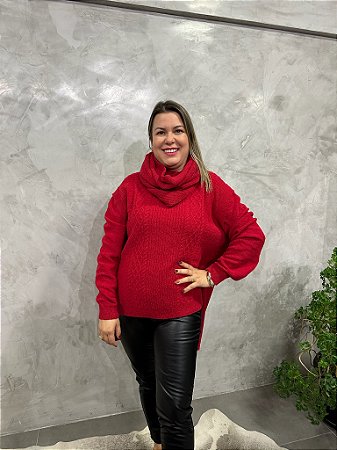 Blusa Oversized Mullet com Gola Removível - BIAMAR 10602