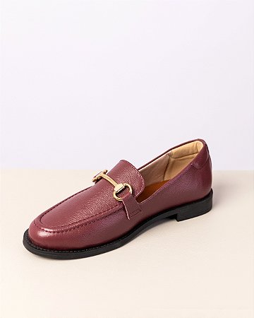 MOCASSIM CABERNET SOLA PRETA COURO CORRENTE - AMÁLIA