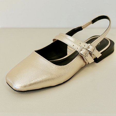 SAPATILHA MARY JANE DOURADA