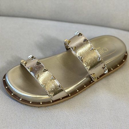 PAPETE DOURADA ENFEITES METAIS - LOU