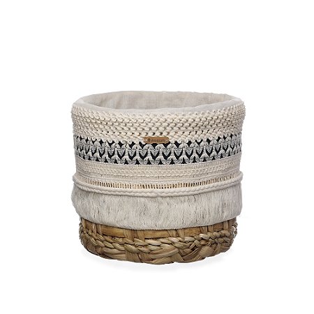 Cesta Tramada Palha Luna