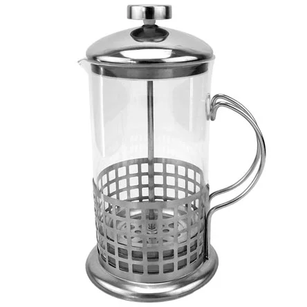 Cafeteira Prensa Francesa de Vidro e Inox 600ml