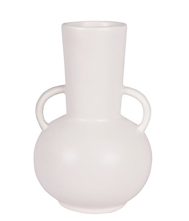 Vaso Com Alça Cerâmica OffWhite