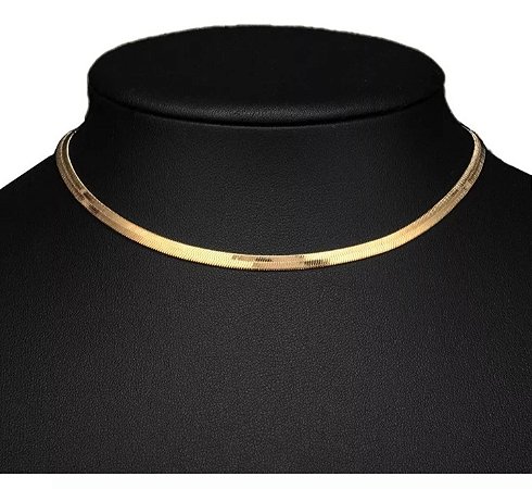 Gargantilha Choker Folheada a Ouro, Deslumbre-se com elegancia