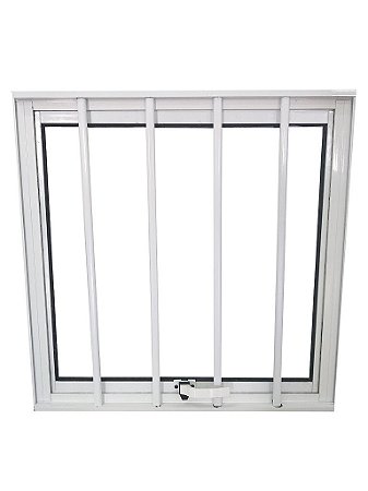 Janela de Alumínio Branco Vitro Maxim Ar Linha Veneza Vidro Mini-Boreal - Com Grade