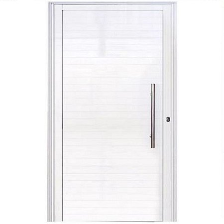 Porta Pivotante de Alumínio Branco Com Puxador Linha 25