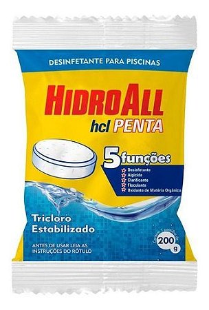 CLORO EM PASTILHA PENTA  HIDROALL 200 GR