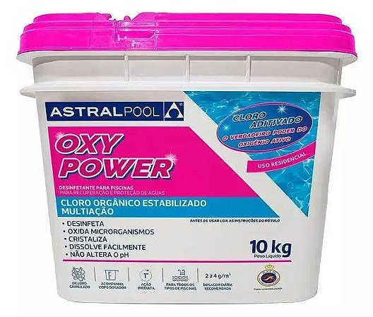 Cloro Oxypower Multiação Astralpool 10kg (rosa)