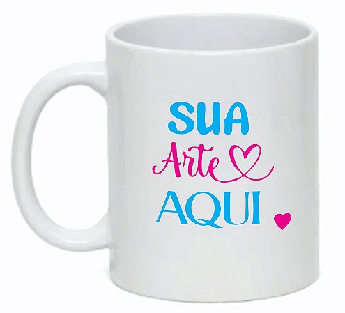 Caneca Branca Personalizada Foto Imagem Logo Arte