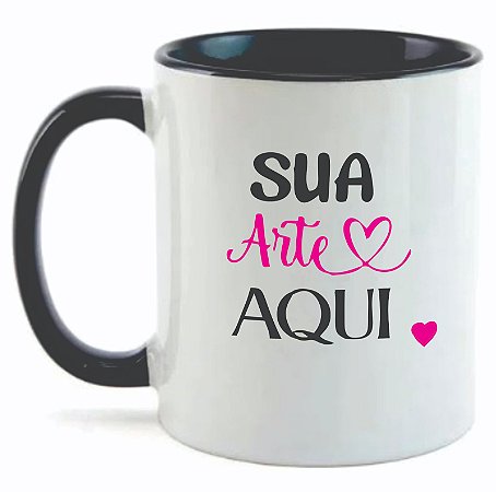 Caneca Branca Personalizada Foto Imagem Logo Arte