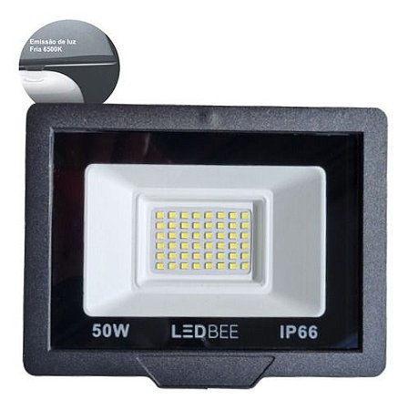 Refletor Led Smd Ip65 50W Branco Frio 6500K Bivolt