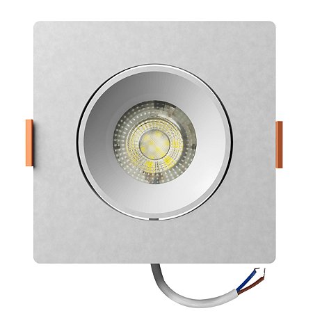 SPOT DE EMBUTIR EASY LED DECOR 7W QD 3K BC 90X90X32MM BIVOLT