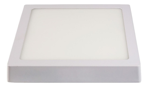 Painel Home Led Sobrepor Quadrado 1530 Lúmens 4000K Branco Neutro 18W Bivolt 21Cm Branco Llum Bronzearte
