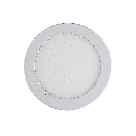 Painel Slim Led Embutir Redondo 900 Lúmens 4000K Branco Neutro 12W Bivolt 17Cm Branco Llum Bronzearte