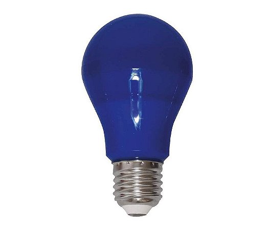 Lampada Led Bulbo A60 7W Colorida Decorativa E27 Bivolt Ctb - Azul