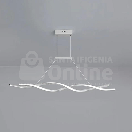 Infinity/B - Pendente Infinito Branco Cabo 2M 3500K Aluminio Com Borracha