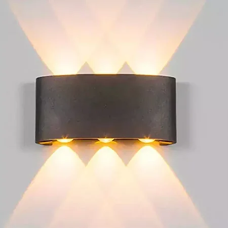 Arandela Led Curva 6w 6 Led Dupla Face Branco Quente