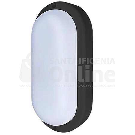 Luminária Tartaruga Preta 15W Branco Frio 6500K Bivolt IP 65