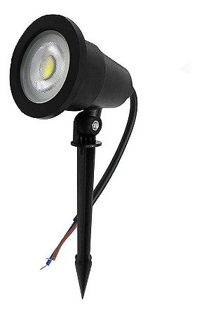 Luminária Led Espeto Para Jardim 3000K Luz Amarela 5W
