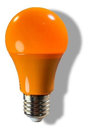 Lampada Led Bulbo A60 7W Colorida Decorativa E27 Bivolt Ctb - Laranja