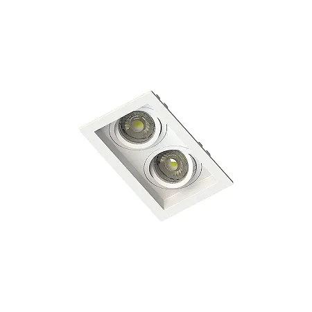 SPOT EMBUTIDO RECUADO 2 DICROICA BT 100X175X35MM