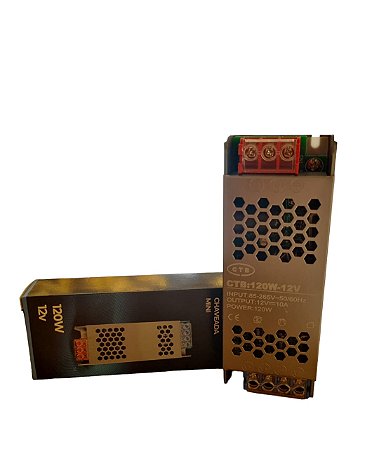 Fonte De Alimentação 12V Slim Chaveada 10A 120W Bivolt Ctb