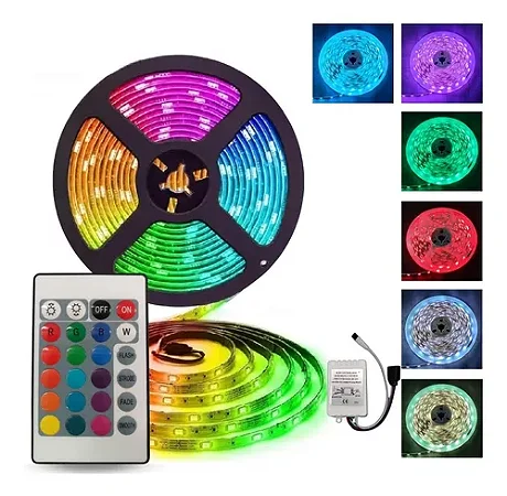 Fita led 5050 Rgb + controle