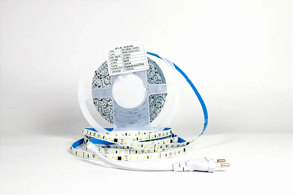 FITA LED 220V-3528 120Led/M IP44 10M 10W/M Branco Frio 6500K