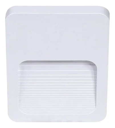 Balizador Wall Confort Sobrepor Quadrado 2W 3000K Bivolt Branco Llum Bronzearte