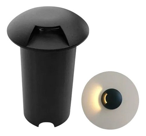 Spot De Solo Sparkle Led Redondo 300K Branco Quente 1W Bivolt Preto Llum Bronzearte
