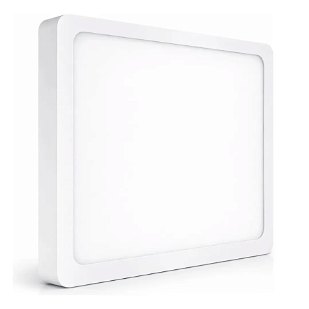 Painel LED Sobrepor Quadrado 18W Branco Frio 6500K Bivolt Branco Golf
