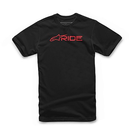 Camiseta Alpinestars Ride 3.0 - Preto/Vermelho