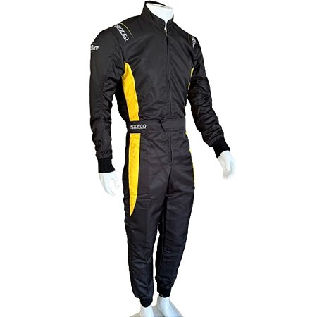 MACACÃO KART SPARCO SINRACE SS1 PRETO/AMARELO
