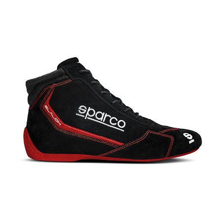 SAPATILHA RACING SPARCO SLALOM PRETO/ VERMELHO