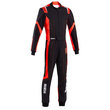 Macacão Kart Sparco Thunder Preto/ Vermelho