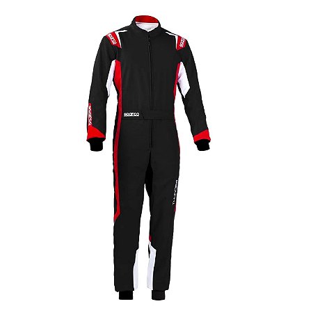 Macacão Kart Sparco Thunder Preto/ Vermelho