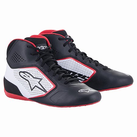 SAPATILHA KART ALPINESTARS TECH-1 K START V2 - Preto/Branco/Vermelho
