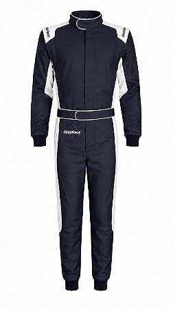 Macacão Kart SinRace S2 - Azul Marinho/Branco