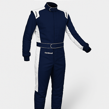 Macacão Kart SinRace S2 - Azul Marinho/Branco