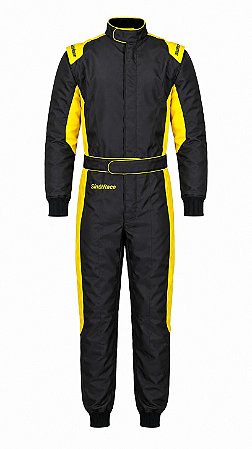 Macacão Kart SinRace S2 - Preto/Amarelo