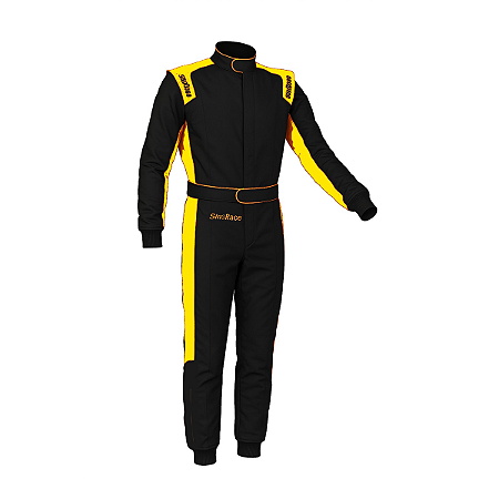 Macacão Kart SinRace S2 - Preto/Amarelo