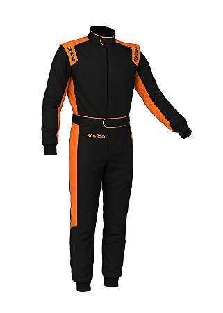 Macacão Kart SinRace S2 - Preto/Laranja