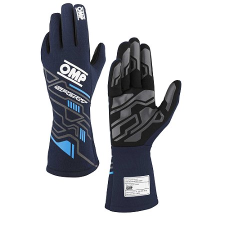 LUVA ANTICHAMAS OMP SPORT - PRETO/AZUL