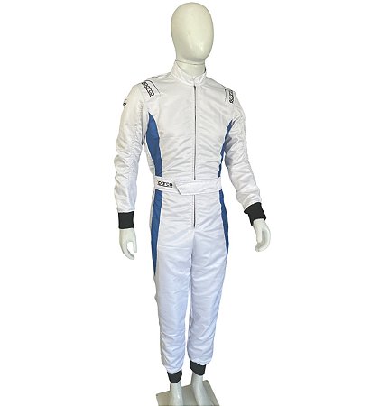 MACACÃO KART SPARCO SINRACE SS1 - BRANCO/AZUL